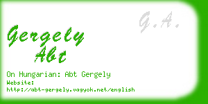 gergely abt business card